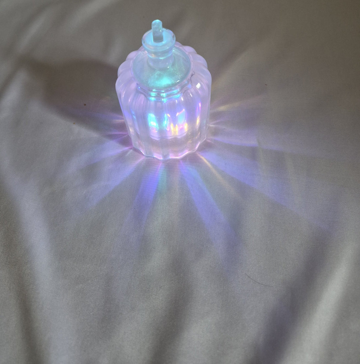 Iridescent Resin Lantern with Fairy Lights | Hanging Rainbow Prism Decor | Handmade Cottagecore Gift | Handmade Resin Art | Teachers Have Hobbies Too