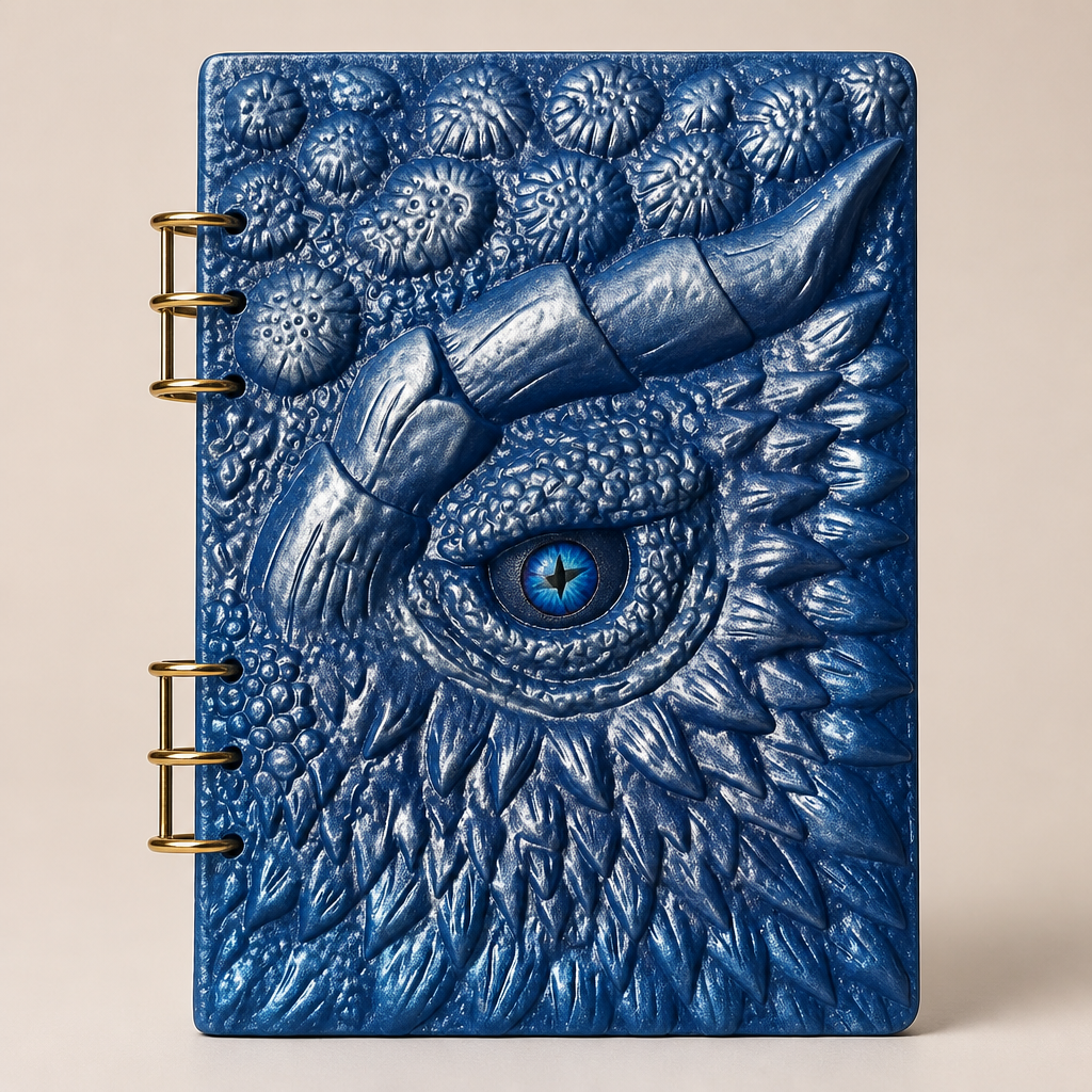 Blue Dragon Eye Resin Notebook - Refillable Journal
