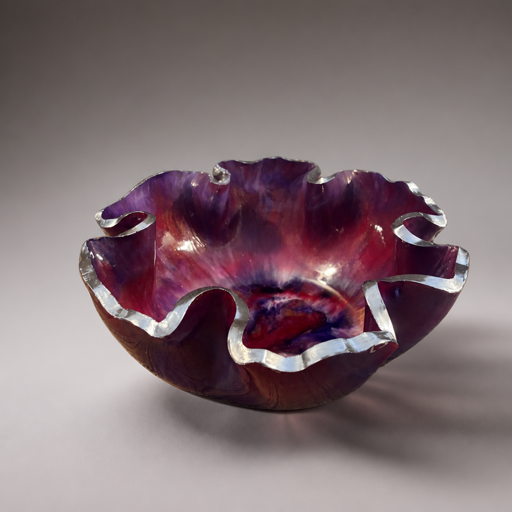 Purple Ruffle Galaxy Bowl