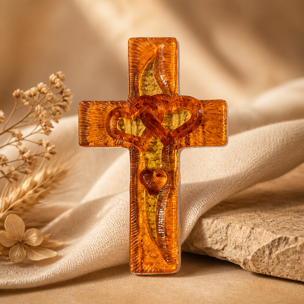 Handmade Heart Cross – Meaningful Décor Piece