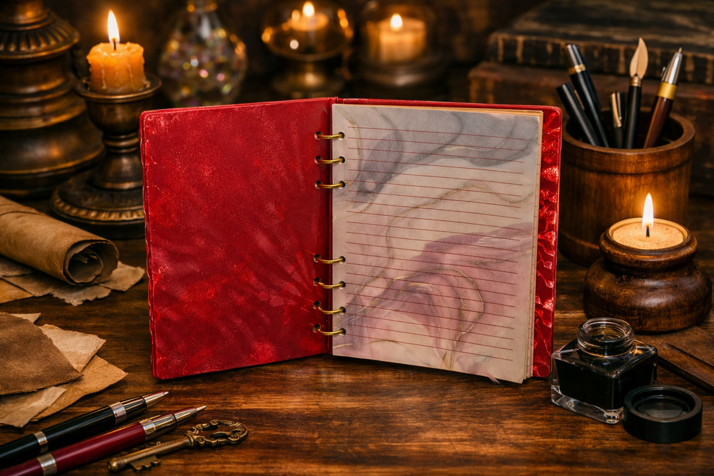 Dragon Eye Notebook – Handmade Fantasy Journal — Green