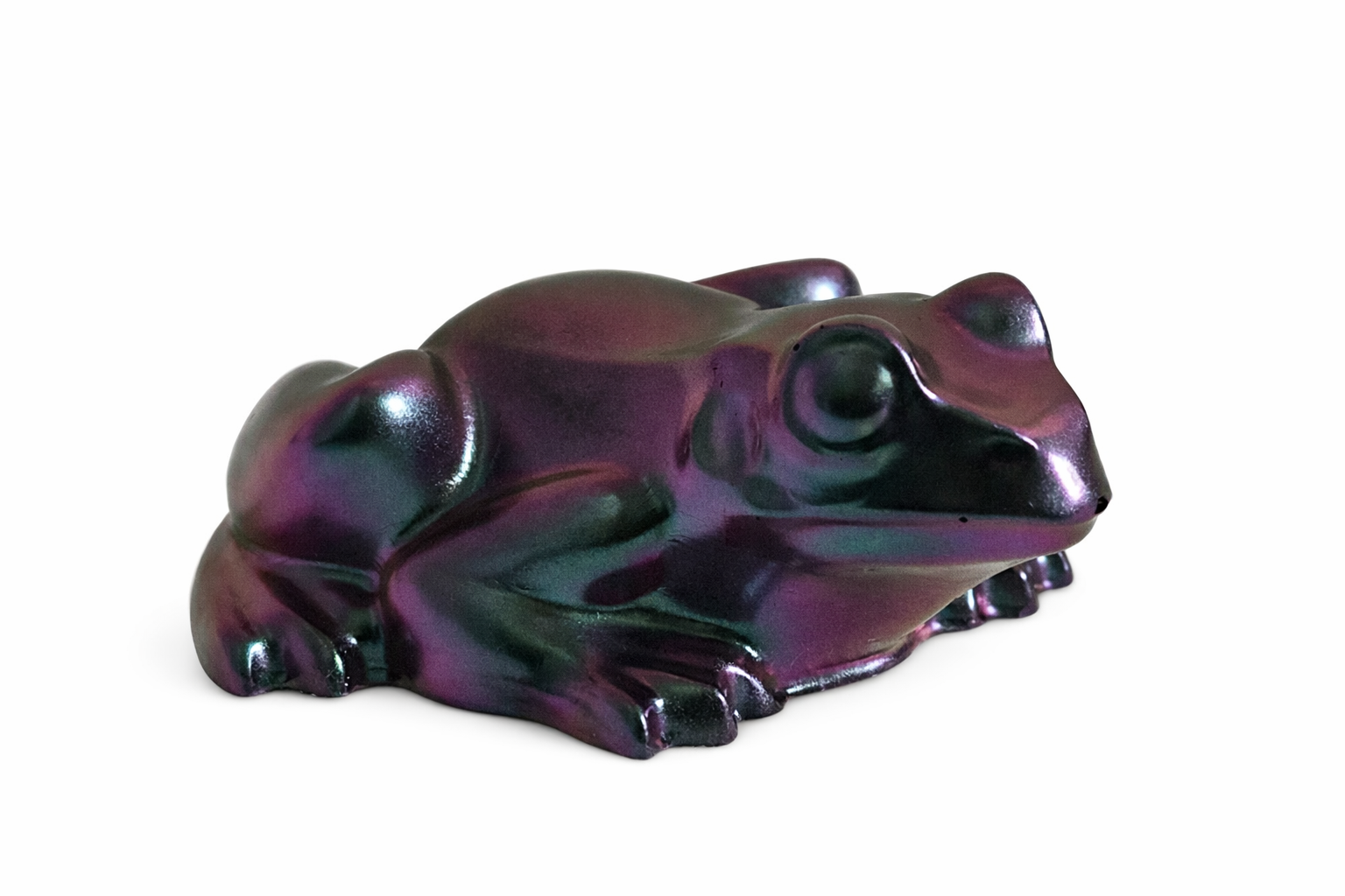 Iridescent Frog Resin Figurine