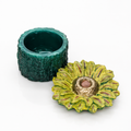 ✨ Handmade Sunflower Resin Jar with Lid