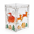 ✨ Handmade Christmas Resin Lantern – Santa & Reindeer Scene