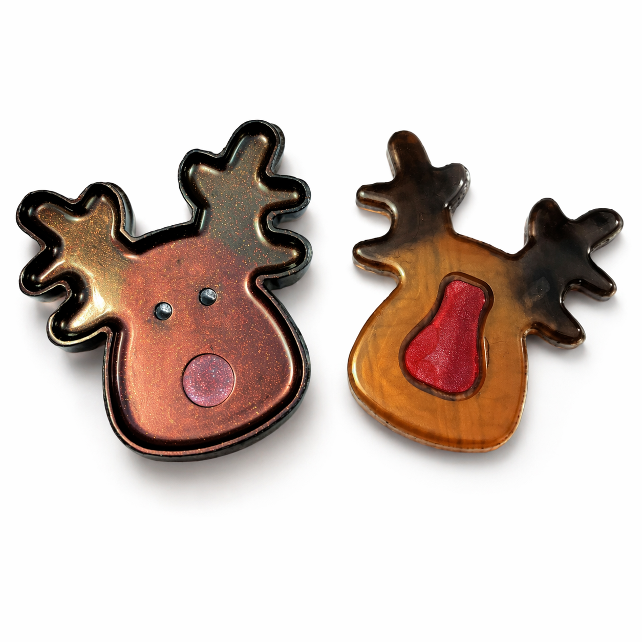Handmade Reindeer Resin Tray & Holder Set – Christmas Decor – Holiday Snack Tray & Organizer