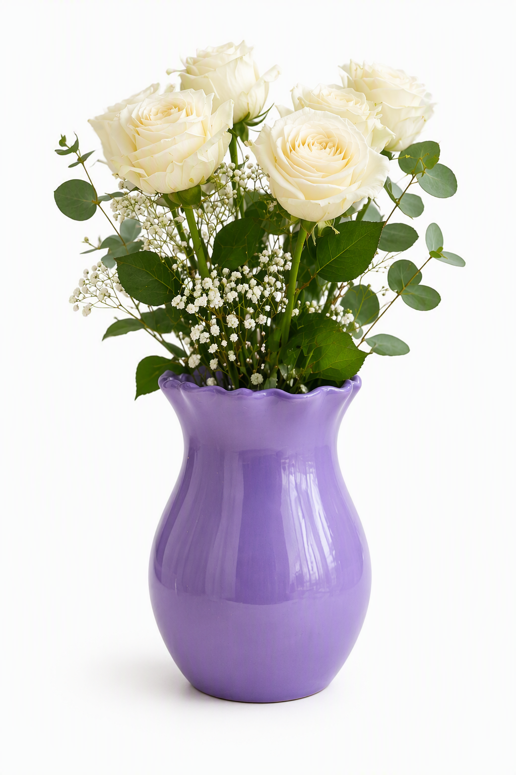Purple Resin Flower Vase | Hand-Poured Decorative Vase | Floral Home Décor | Unique Gift | Modern Table or Shelf Accent