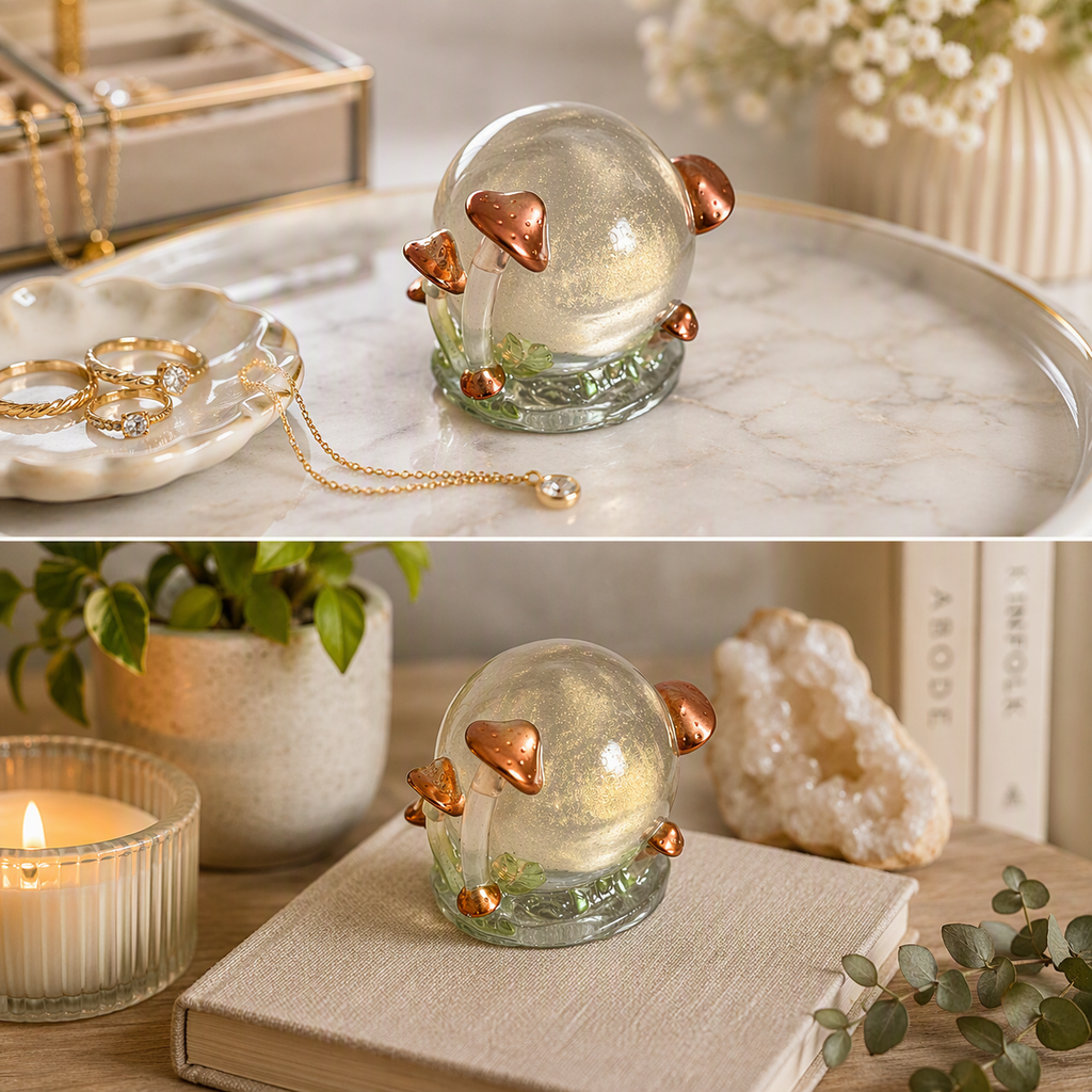 Enchanted Mushroom Grove Resin Dome