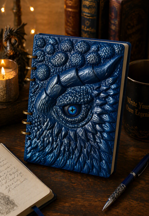 Dragon Eye Notebook – Handmade Fantasy Journal — Green