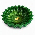 Emerald Bloom Resin Trinket Dish