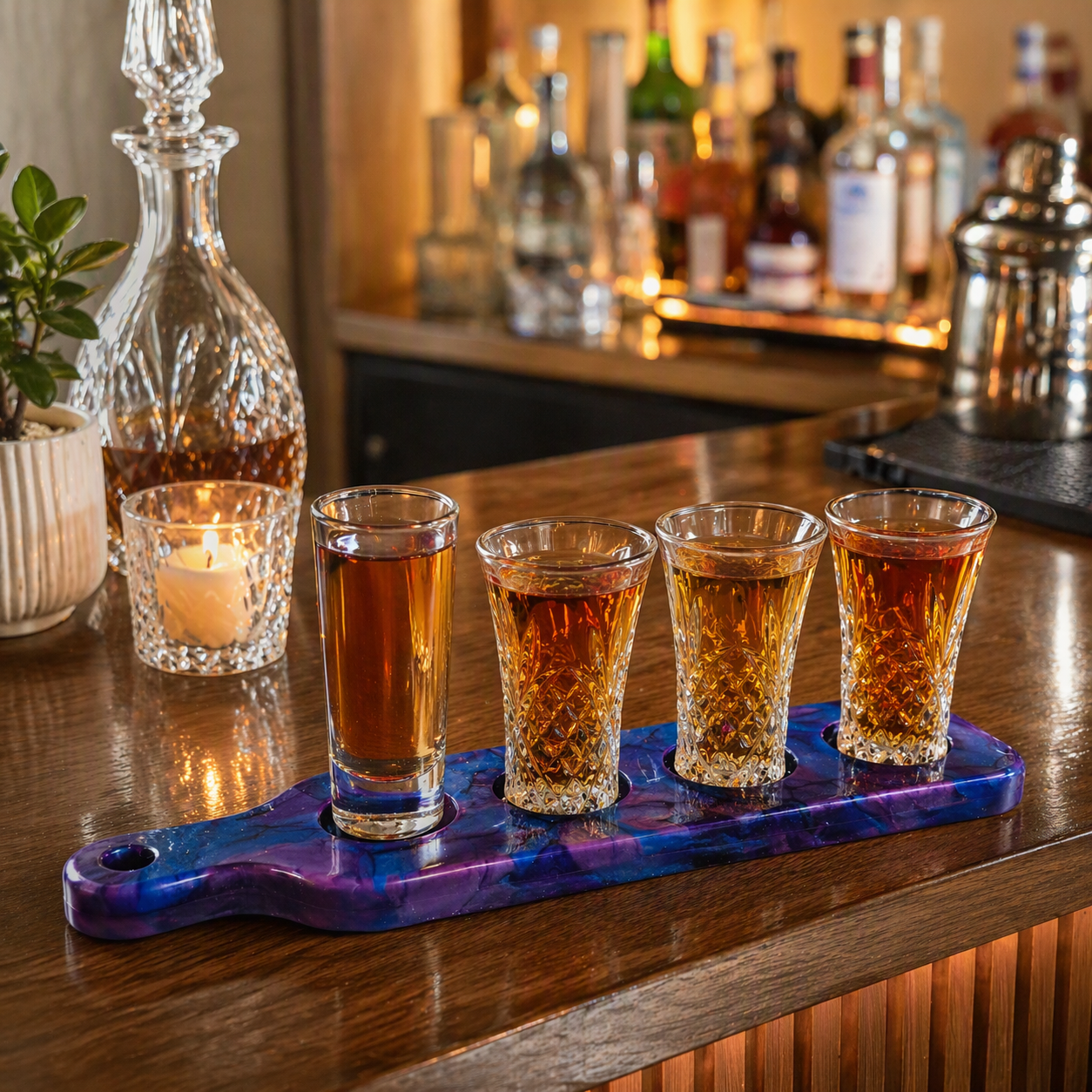 Celestial Blend Whiskey Flight Tray