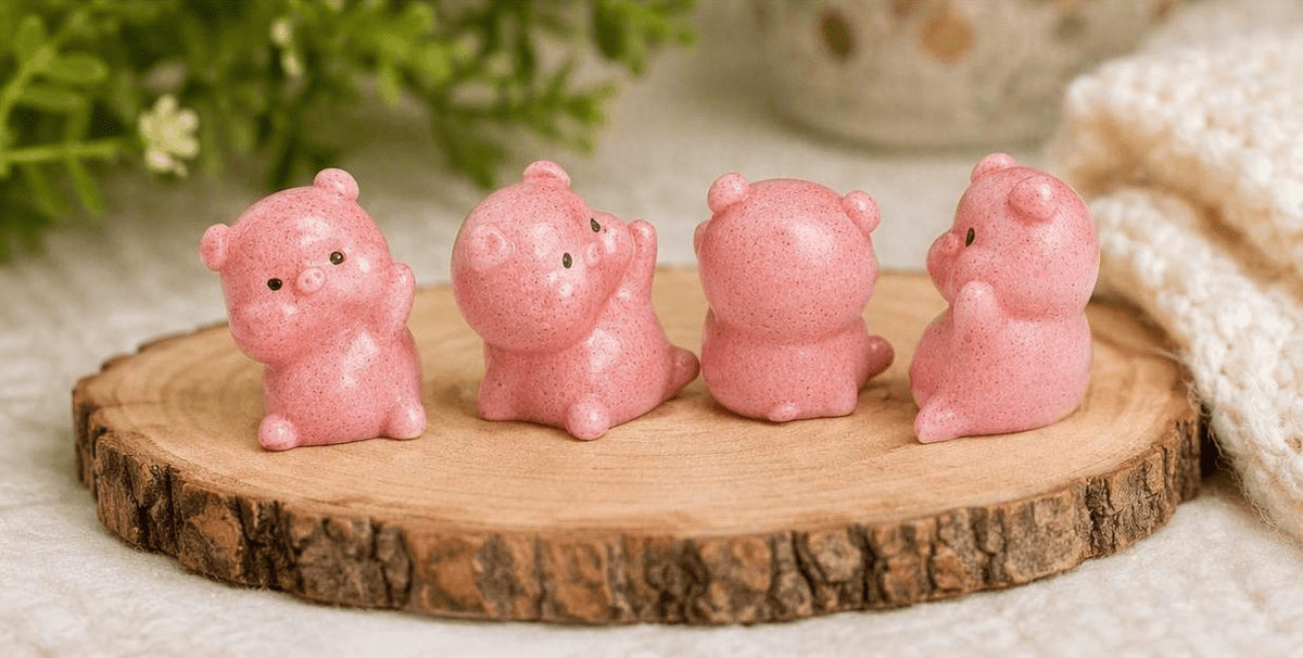 Mini Pink Pig Resin Figurine | Cottagecore Desk Decor | Handmade Gift | Handmade Resin Art | Teachers Have Hobbies Too