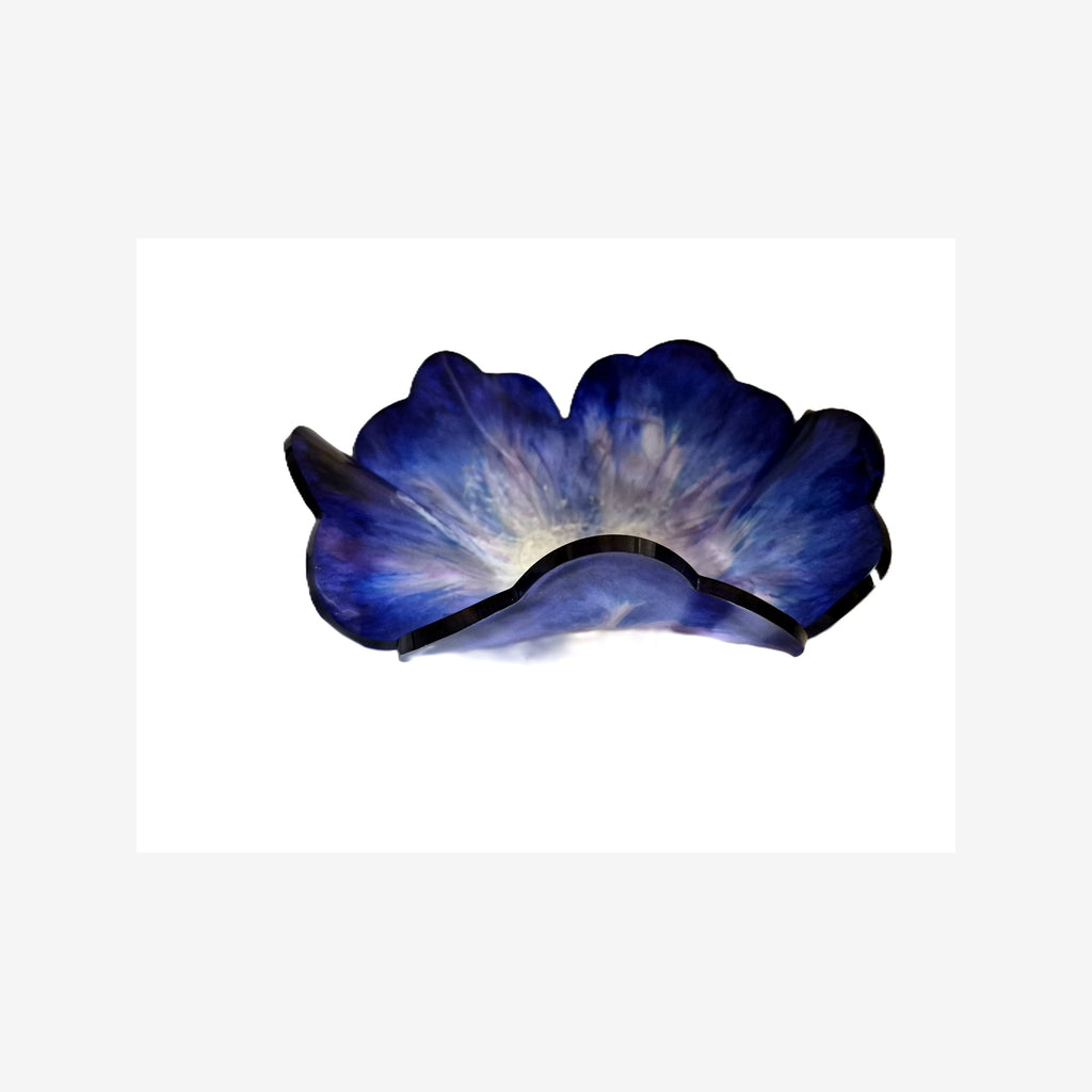 Blue Violet Bloom Resin Bowl
