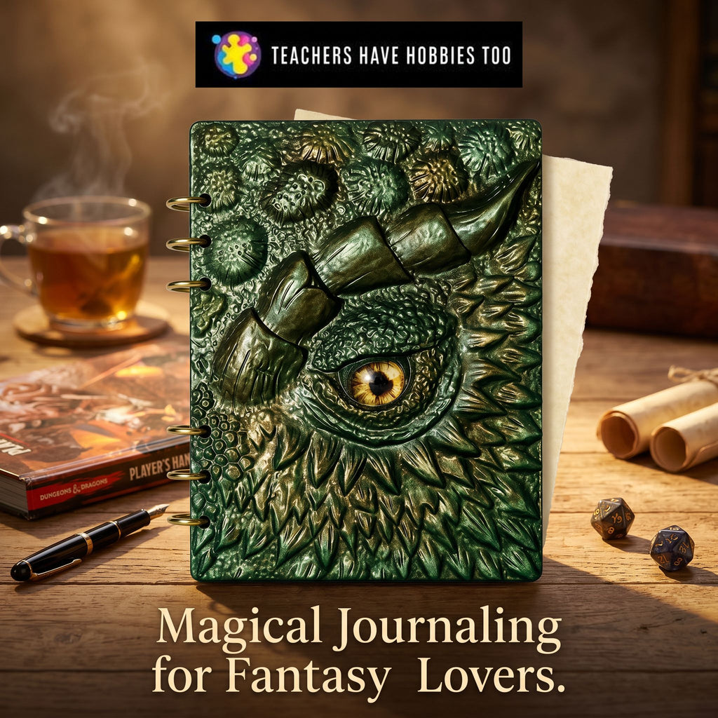 Dragon Eye Notebook – Handmade Fantasy Journal — Green