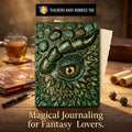 Dragon Eye Notebook – Handmade Fantasy Journal — Green